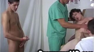 Sexy doctor stud is blowing this hot hunks cock porn video